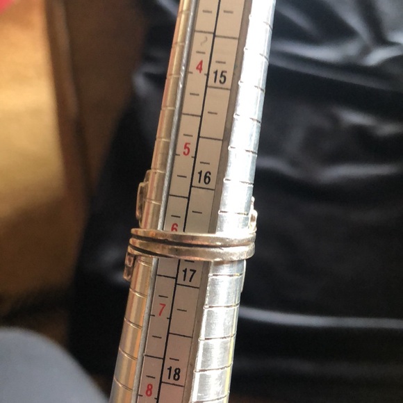 Sterling Silver and Blue Lapis Native Made Ring Adjustable - Picture 6 of 6